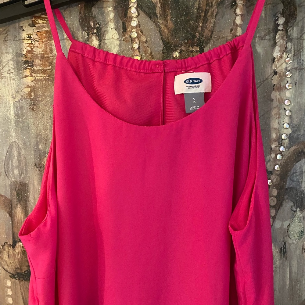 EUC Hot Pink Old Navy Hi Lo Halter Dress - Picture 3 of 12